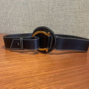Black 2 “ Salvatore Farragamo Belt with Gold